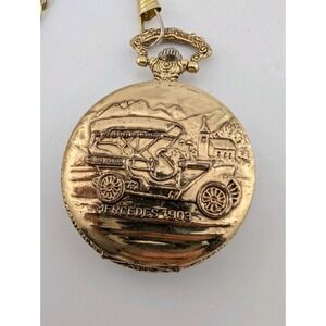 Mercedes 1903 MIlano Expressions Quartz Pocket Watch w/ Chain- New Battery